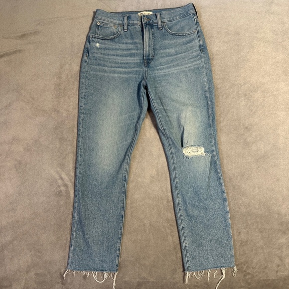Madewell Jeans Womens 28 The Perfect Vintage Medium Wash Denim Distressed - Picture 1 of 12